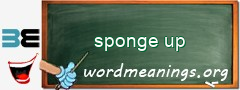 WordMeaning blackboard for sponge up